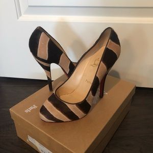 Christian Louboutin pony hair heels